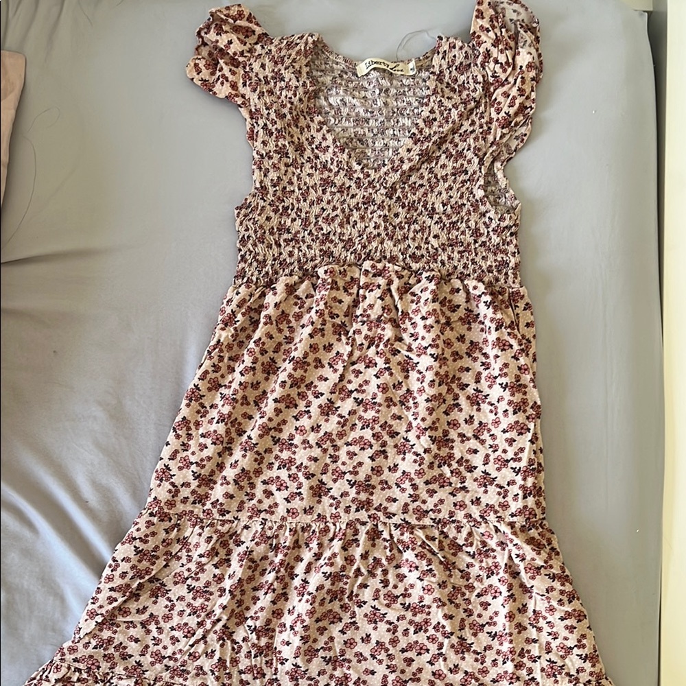 Floral Ruffle Sleeve Dress